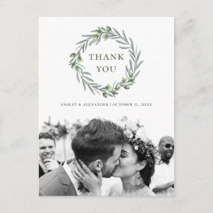 Postal Olivo de boda. Botánico italiano gracias