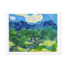 Olivos con los Alpilles en el fondo