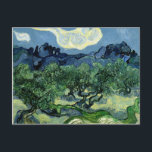 Postal Olivos de Vincent van Gogh (1889)<br><div class="desc">Una obra de arte clásica que ha pasado al dominio público y hace regalos maravillosos y otros productos. Una de mis pinturas favoritas de van Gogh, "Olivos con los Alpilles en el fondo" es de su serie de pintura conocida como los "Cypresses" e incluye los rasgos giratorios del cielo más...</div>