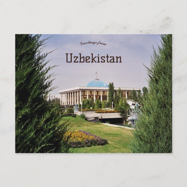 Postal Oliy Majlis Parlamento de Uzbekistán (Anverso)