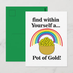 Postal Olla de Oro dentro de ti día de San Patricio