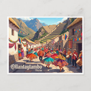 Postal Ollantaytambo Perú