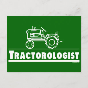 Postal Ología del Tractor Verde