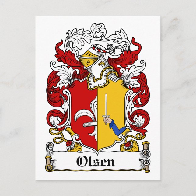 Postal Olsen Family Crest (Anverso)