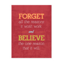 Olviden todas las razones por las que no funcionar