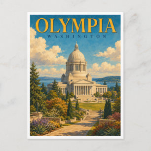 Postal Olympia Capitolio del Estado de Washington GeoSaga