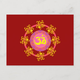 Postal ¡Om con Swirls y Colores!