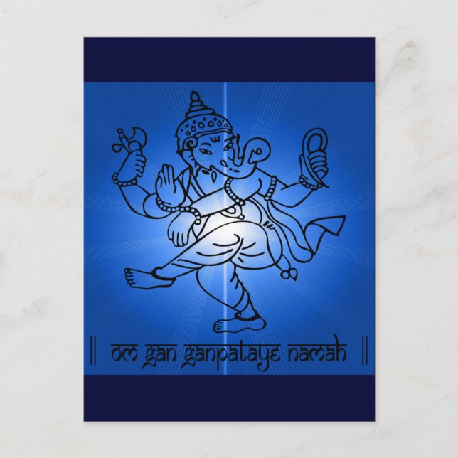 Postal Om-Gan-Ganpataye-Namah (Anverso)