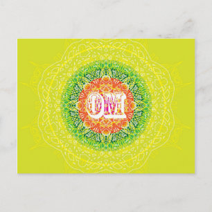 Postal Om Mandala Design para Yoga