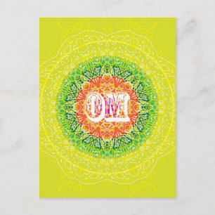 Postal Om Mandala Design para Yoga