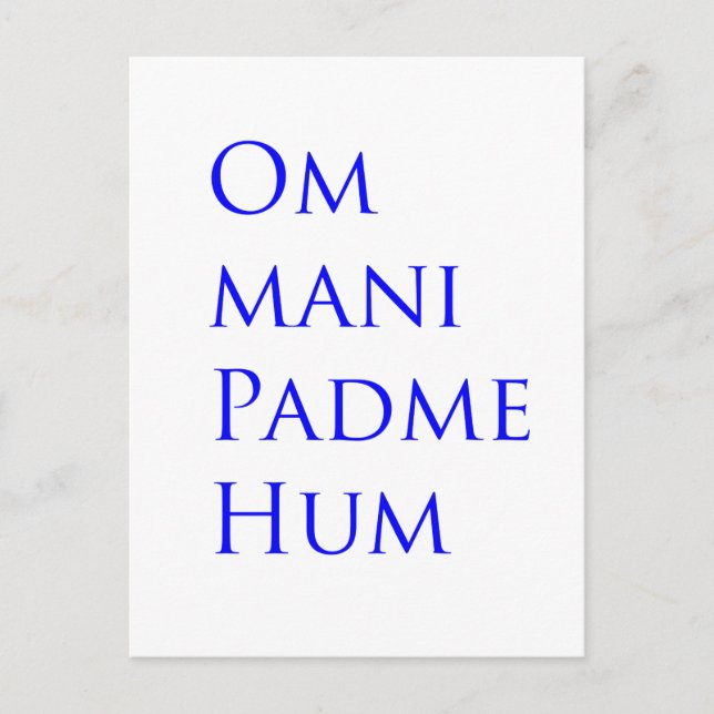 Postal Om Mani Padme Hum (Anverso)