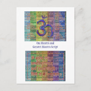 Postal OM-Mantra Gayatri-Mantra juntos