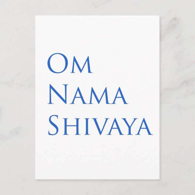 Postal Om Nama Shivaya (Anverso)
