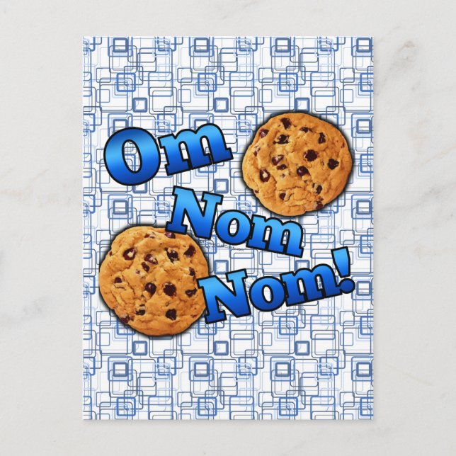Postal Om Nom, Meme Love Cookies (Anverso)