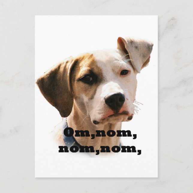 Postal Om, nom, nom, nom, (Anverso)