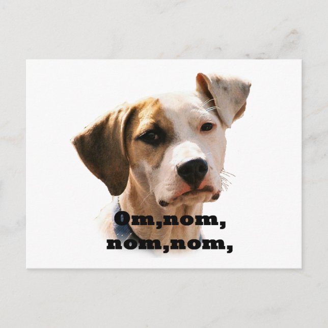 Postal Om, nom, nom, nom, (Anverso)