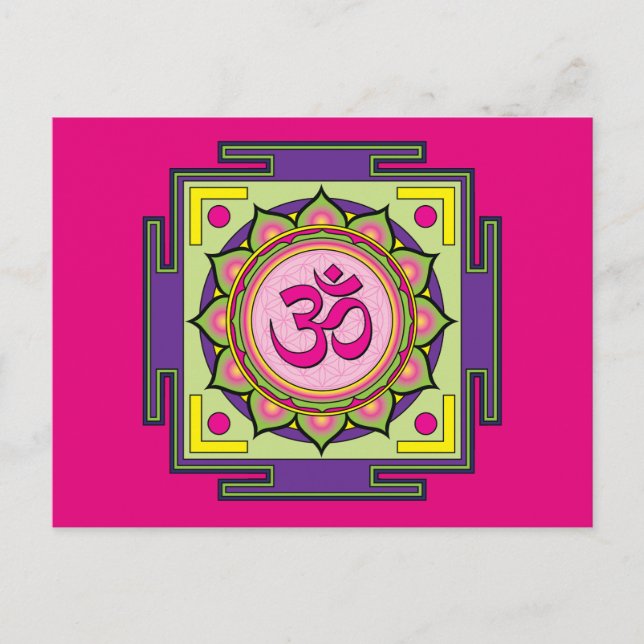 Postal Om Shanti Om Mandala (Anverso)