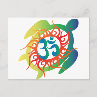 Postal Om-Tatto-Vibrant-Turtle