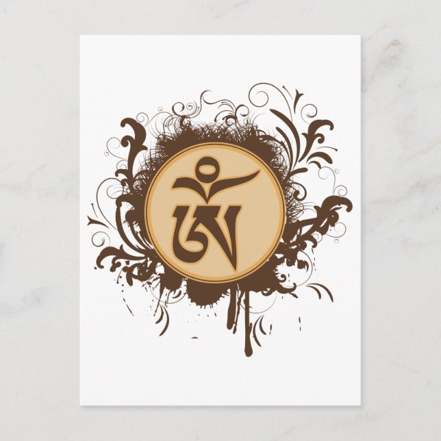 Postal Om tibetano (Anverso)