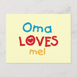 Postal Oma me ama camisetas y regalos