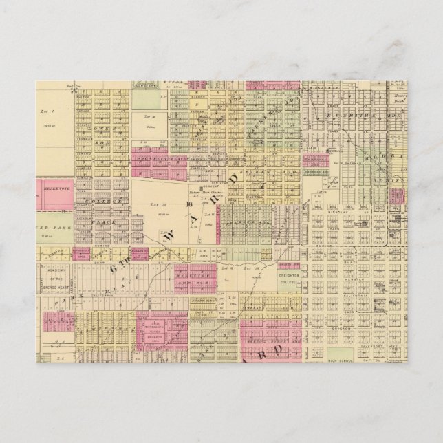 Postal Omaha central, Nebraska (Anverso)