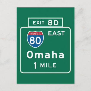 Postal Omaha, NE Road Rótulo