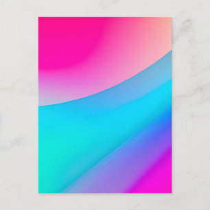 Postal Ombre acuarela abstracta pastel rosa azul