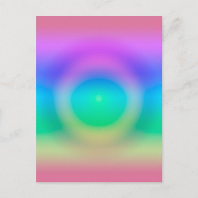 Postal Ombre de ojos de arcoiris místico (Anverso)