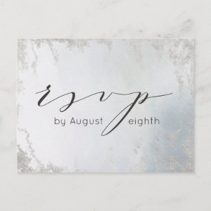 Postal Ombre Dusty Blue Frosted Boda Elección de la comid