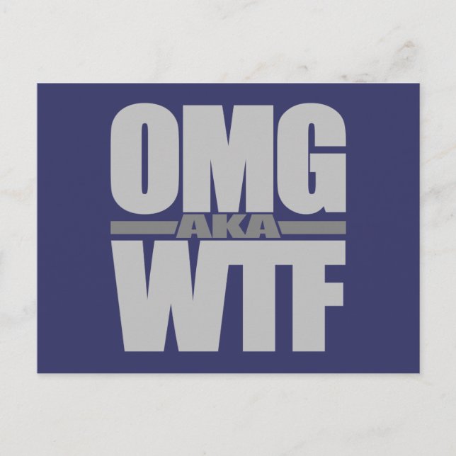 Postal OMG alias WTF personalizado (Anverso)