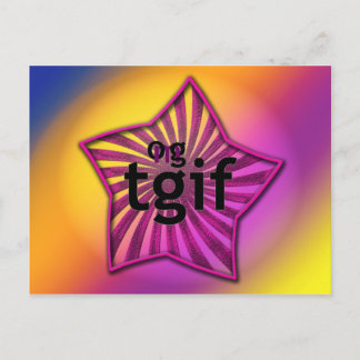 Postal OMG! Tgif Postcard