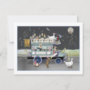 Postal Omnibus de Año Nuevo feliz