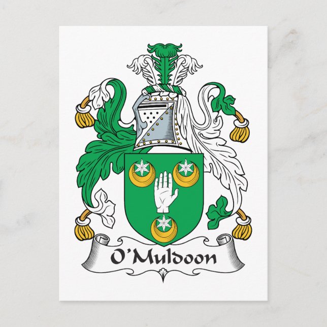 Postal O'Muldoon Family Crest (Anverso)