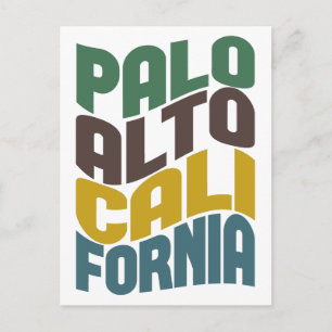 Postal Onda retro Palo Alto California