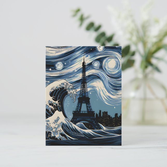 Postal Onda Starry parisina (Anverso de pie)