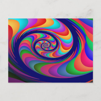 Postal Ondas Alien 2 Arte Fractal Fino