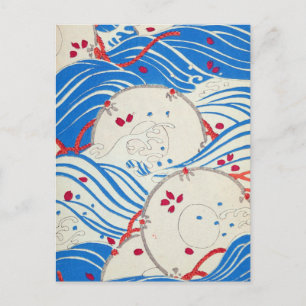 Postal Ondas azules vintage