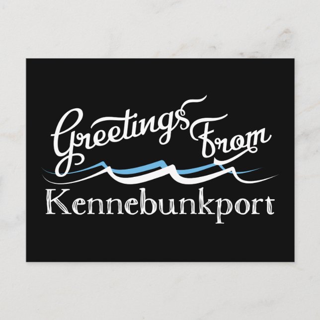 Postal Ondas de agua de Kennebunkport (Anverso)
