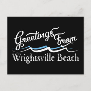 Postal Ondas de agua de la playa de Wrightsville