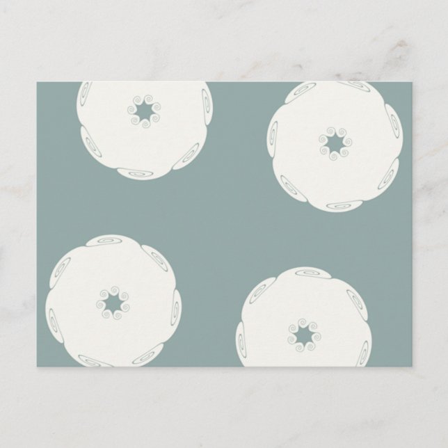 Postal Ondas de Círculo Espiral Griego (Anverso)