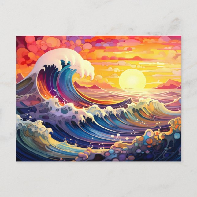 Postal Ondas épicas 11 (Anverso)