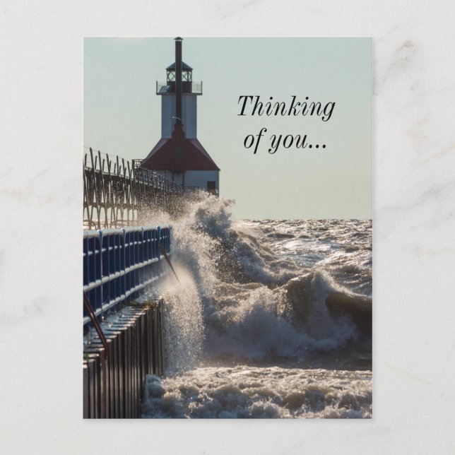 Postal Ondas Ferosas En San José Pensando En Ti (Anverso)