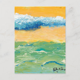 Postal "ondas" pintura Arte de Heather