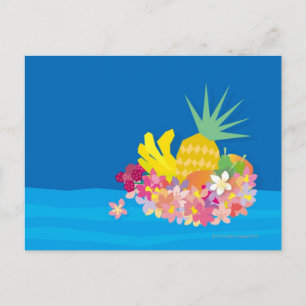 Postal Ondas tropicales de flores