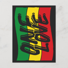 Postal One Love Drapeau Reggae Rasta