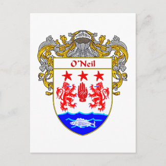 Postal O'Neil Coat of Arms (Mantled)