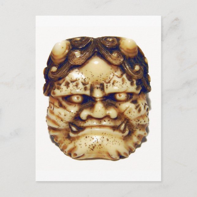 Postal Oni Netsuke (Anverso)