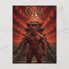 Postal Oni Scarlet Pagoda Dark Cinema