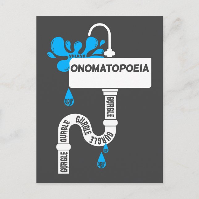 Postal Onomatopoyía, escritura creativa o poesía (Anverso)