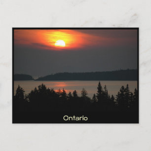 Postal Ontario - Lago Superior Sunset - Postcard
